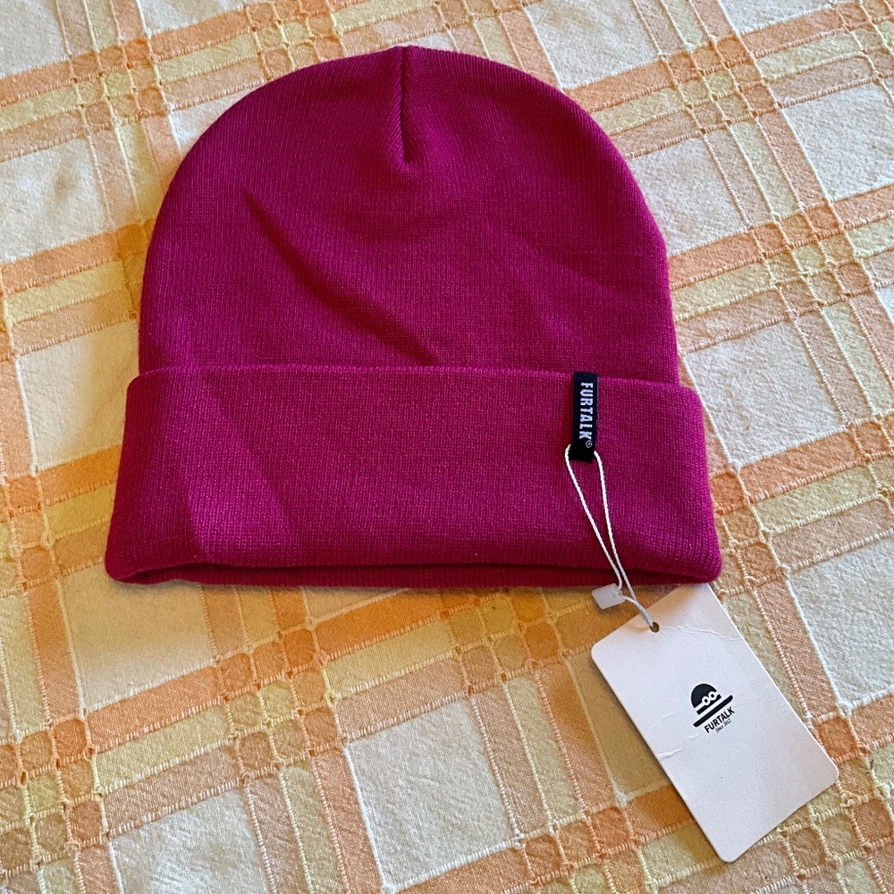 Brand new with tag Furtalk Pink Beanie